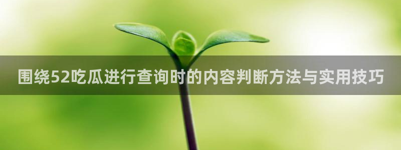 今日事件动态：围绕52吃瓜进行查询时的内容判断方法与实用技巧