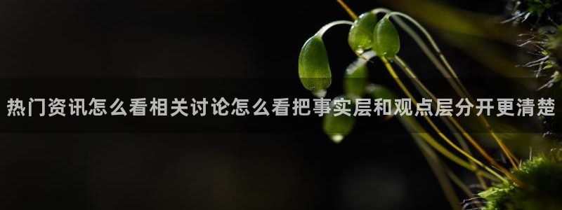 热门网络资讯:热门资讯怎么看相关讨论怎么看把事实层和观点层分开更清楚