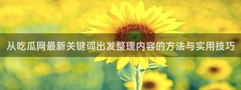黑料爆料事件：从吃瓜网最新关键词出发整理内容的方法与实用技巧