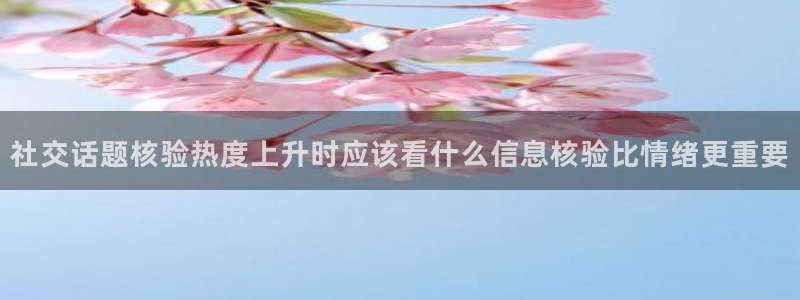 热门资讯动态:社交话题核验热度上升时应该看什么信息核验比情绪更重要